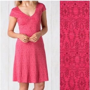 Toad & Co Pink Organic Cotton Tencel Knit Dress Eco Chic Casual Comfort Travel